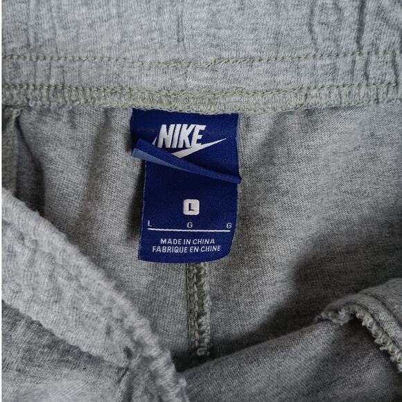 Nike Vintage Fleece Sweat Shorts Mens Large Grey Swoosh Logo Embroidered Y2K - Picture 4 of 15